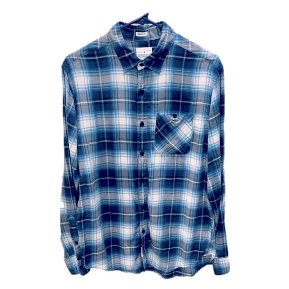 American Eagle long sleeved flannel shirt. - Picture 1 of 4